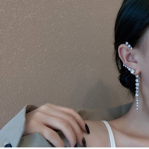 Myth X Dream Jewelry - Rhinestones Single Earrings Ear Cuff